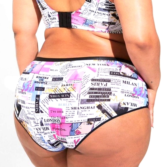 ♥️NWT VINTAGE TORRID SEAMLESS NEWSPAPER GRAPHIC PRINT MICROFIBER PLUS SIZE 4X - Picture 3 of 9